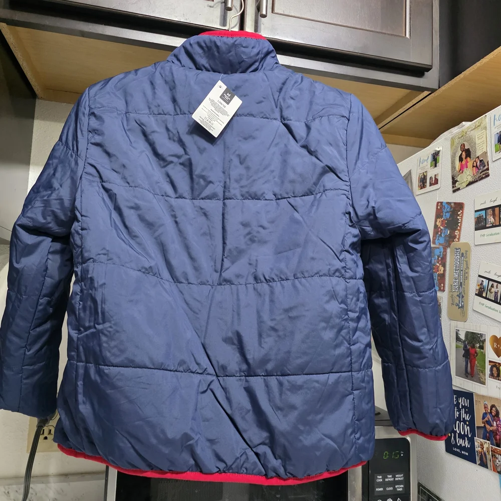 Member Mark Fleece Lines Puffer Reversible Jacket Toddler Boys 10/12